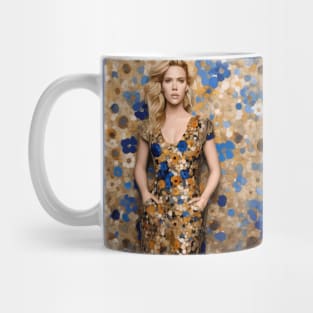 Beautiful Woman in a Flower Dress After Klimt Mug